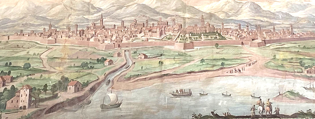 Palazzo Farnese di Caprarola. La Sala di Ercole. La città di Piacenza.